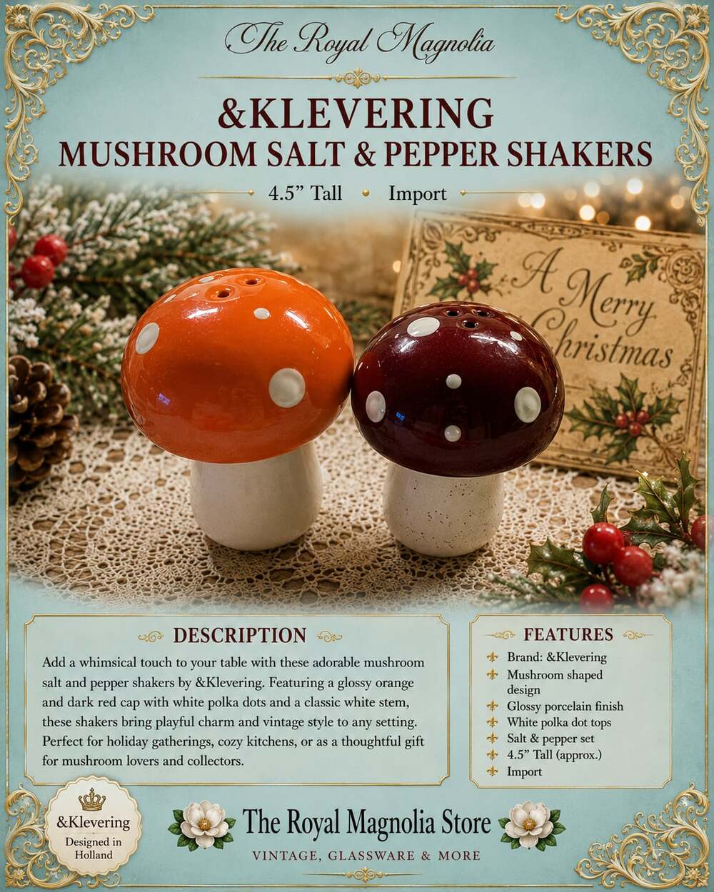 Mushroom Salt & Pepper Shakers